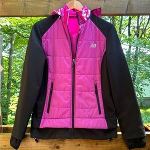 New Balance Women Pink Purple Jacket Coat Small
